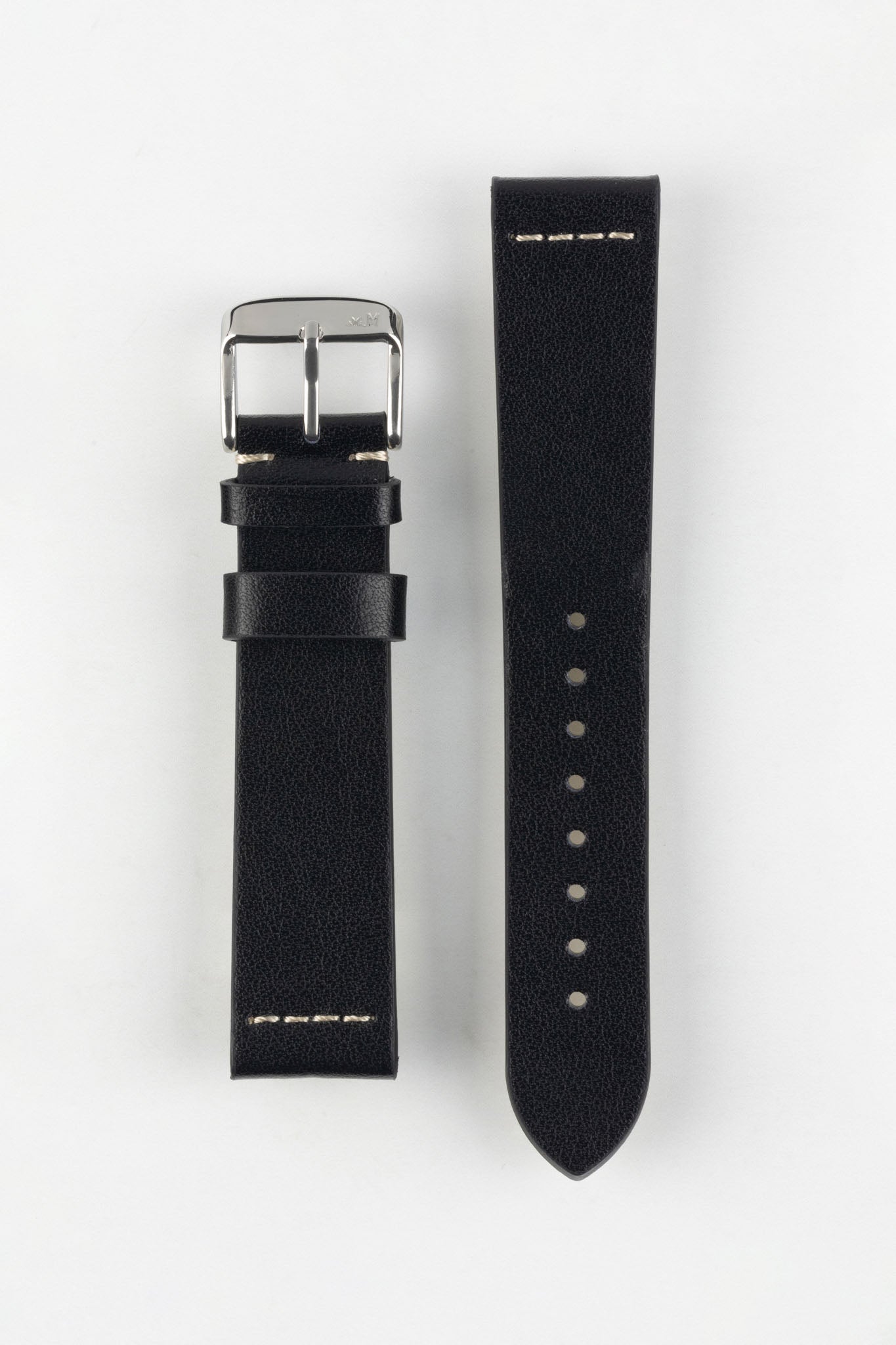 Morellato PAROS Recycled Leather Fibre Watch Strap in BLACK