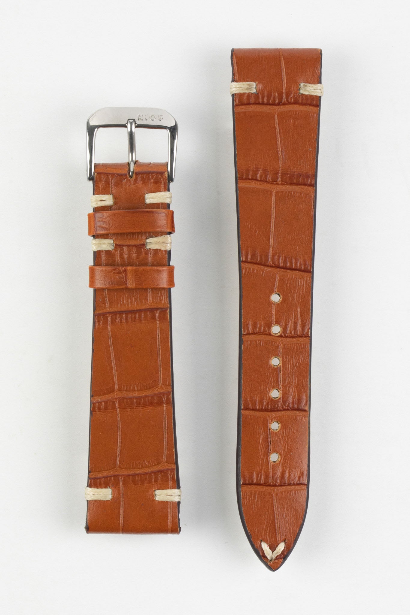 Cognac Alligator Watch Strap | RIOS1931 | WatchObsession UK