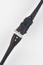 Artem Straps Classic Black Sailcloth Watch Strap with Red Stitching