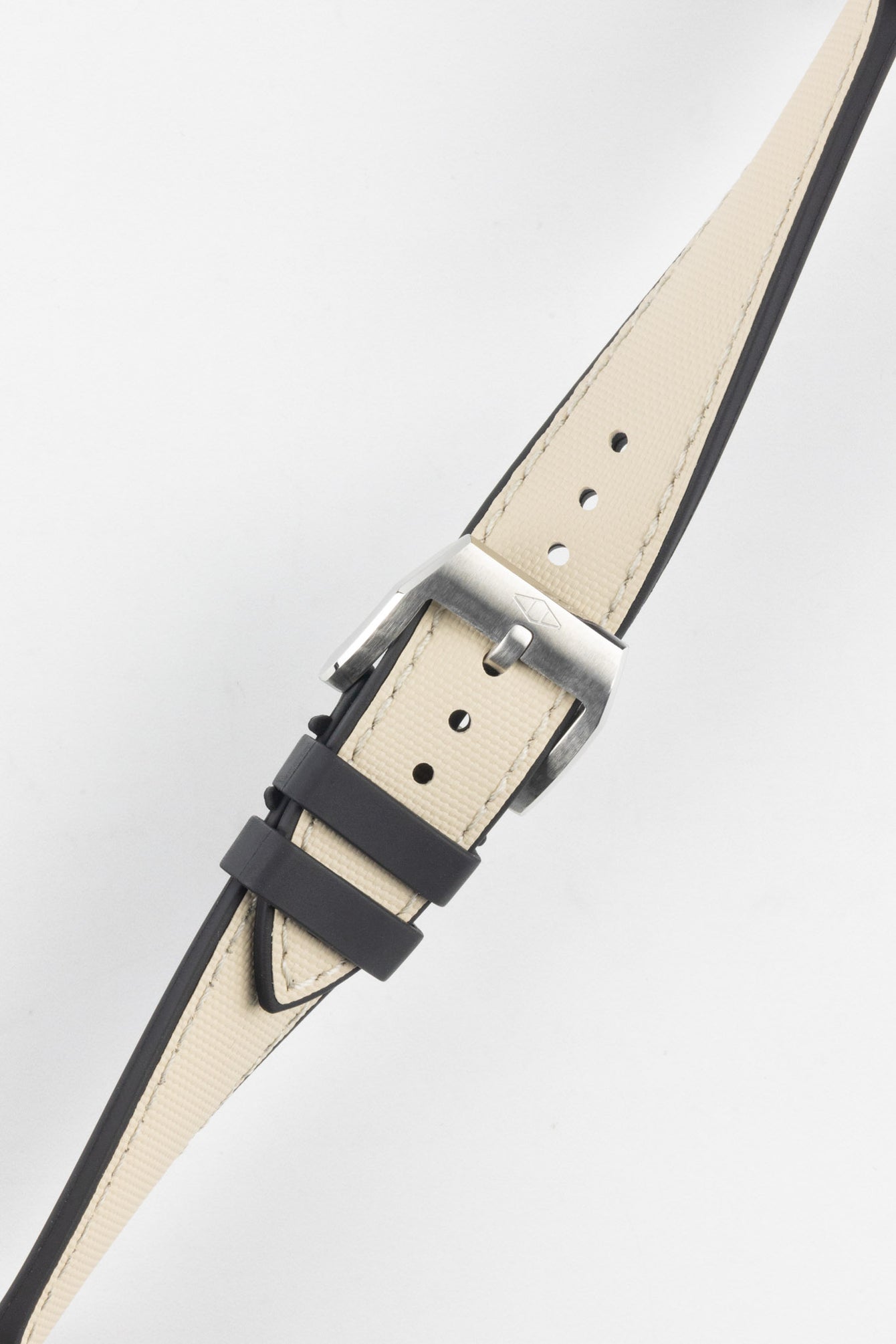 Artem Straps HydroFlex™ Beige Hybrid FKM Rubber Watch Strap with Beige Stitching