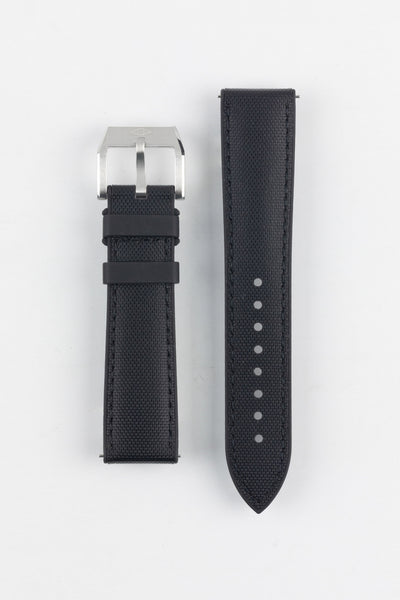 Artem Straps HydroFlex™ Black Hybrid FKM Rubber Watch Strap with Black Stitching