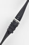 Artem Straps HydroFlex Black Hybrid FKM Rubber Watch Strap with Black Stitching