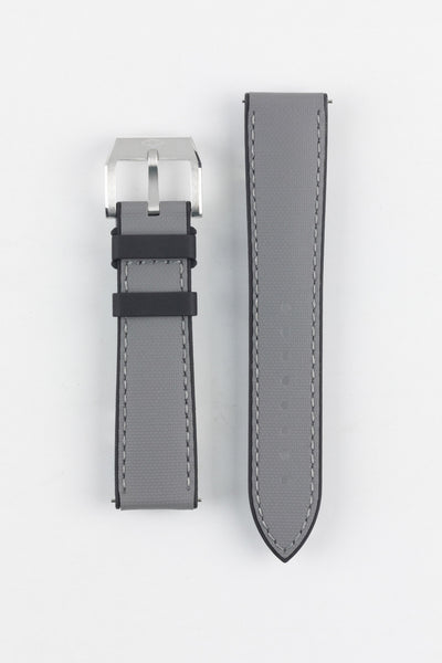 Artem Straps HydroFlex Grey Hybrid FKM Rubber Watch Strap with Grey Stitching