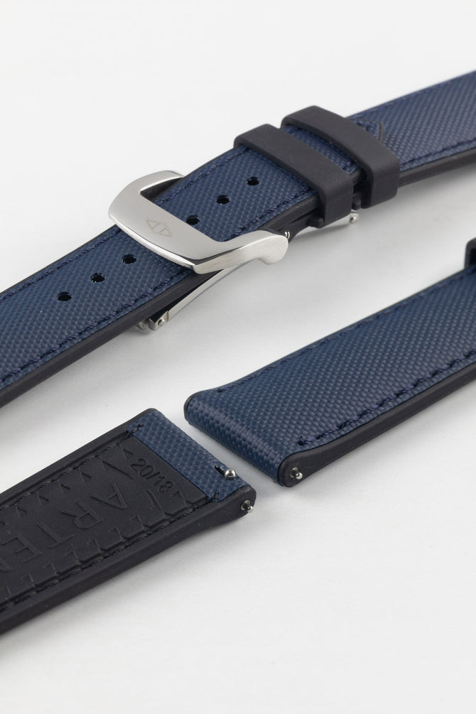 Artem Straps HydroFlex Navy Hybrid FKM Rubber Watch Strap with Navy Stitching