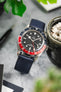 Artem Straps HydroFlex™ Navy Hybrid FKM Rubber Watch Strap with Navy Stitching