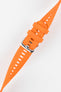 Bonetto Cinturini 330 Wide-Tang Parallel Rubber Watch Strap in ORANGE