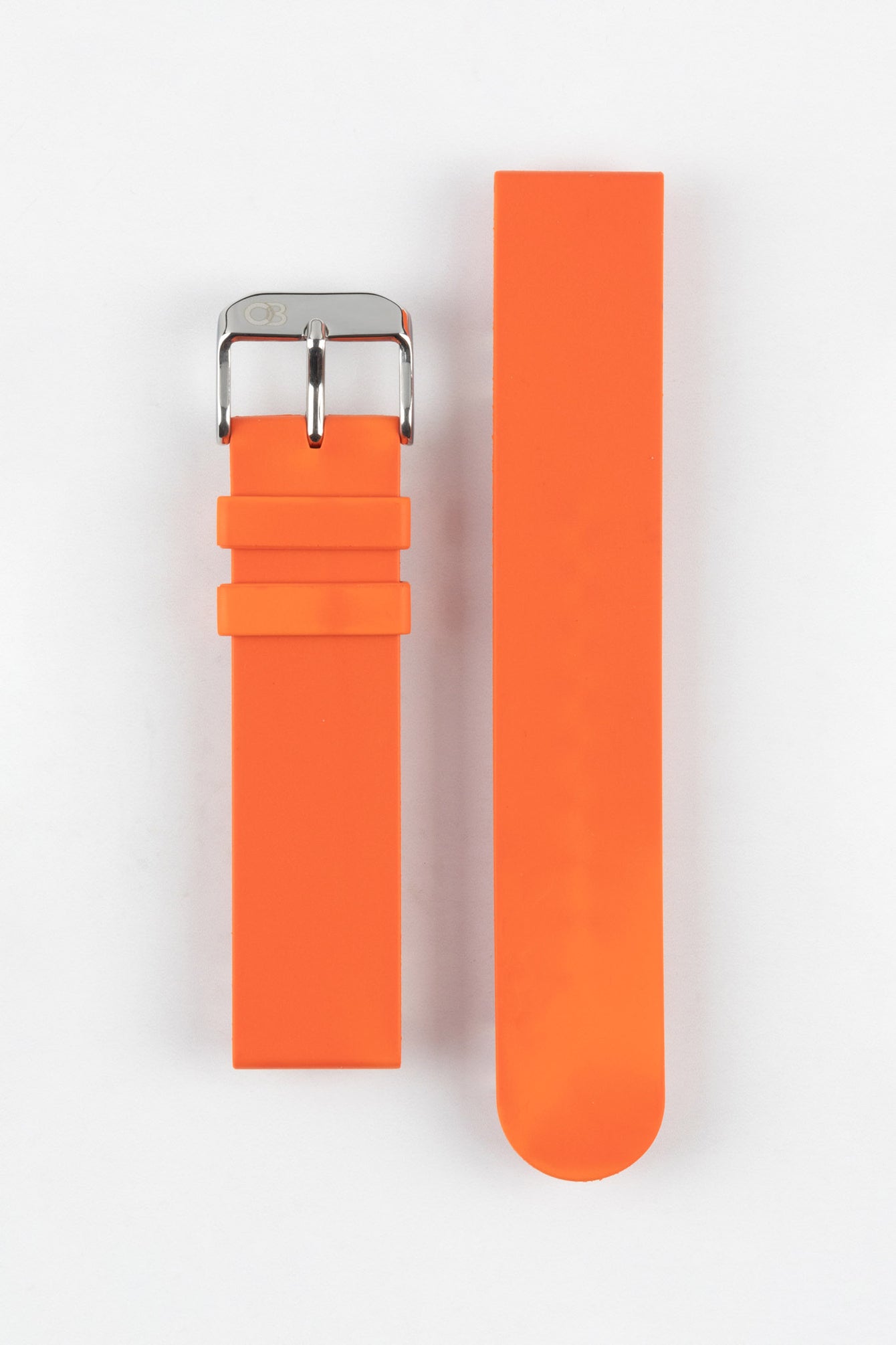 Bonetto Cinturini 270 Self-Punch Rubber Watch Strap in ORANGE