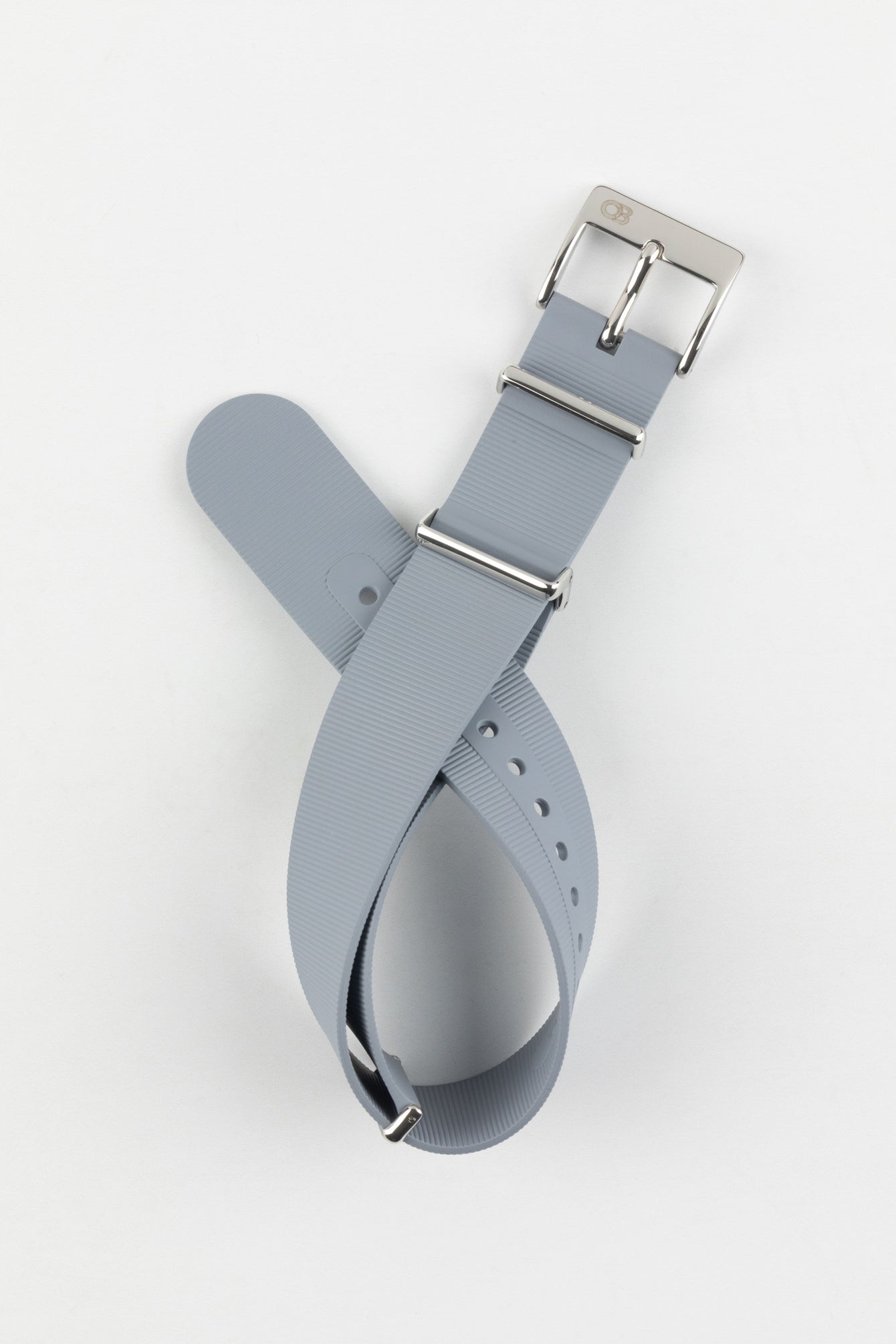 Bonetto Cinturini 328 Premium Rubber One-Piece Watch Strap in LIGHT GREY