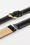 Hirsch BOSTON Quick-Release Buffalo Calfskin Leather Watch Strap in BLACK