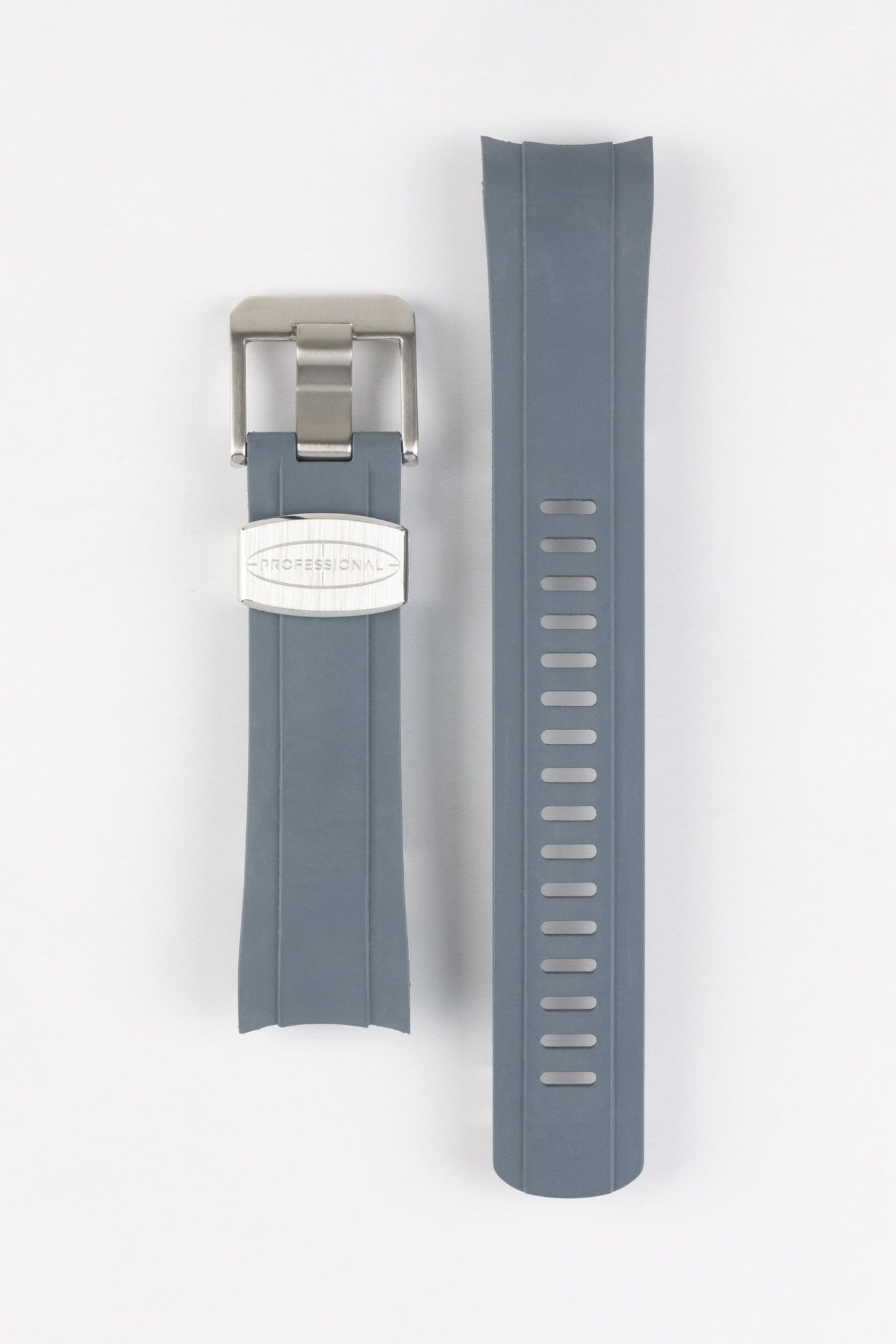 CRAFTER BLUE CB10 Rubber Watch Strap for Seiko SKX Series – GREY with Rubber & Steel Keepers