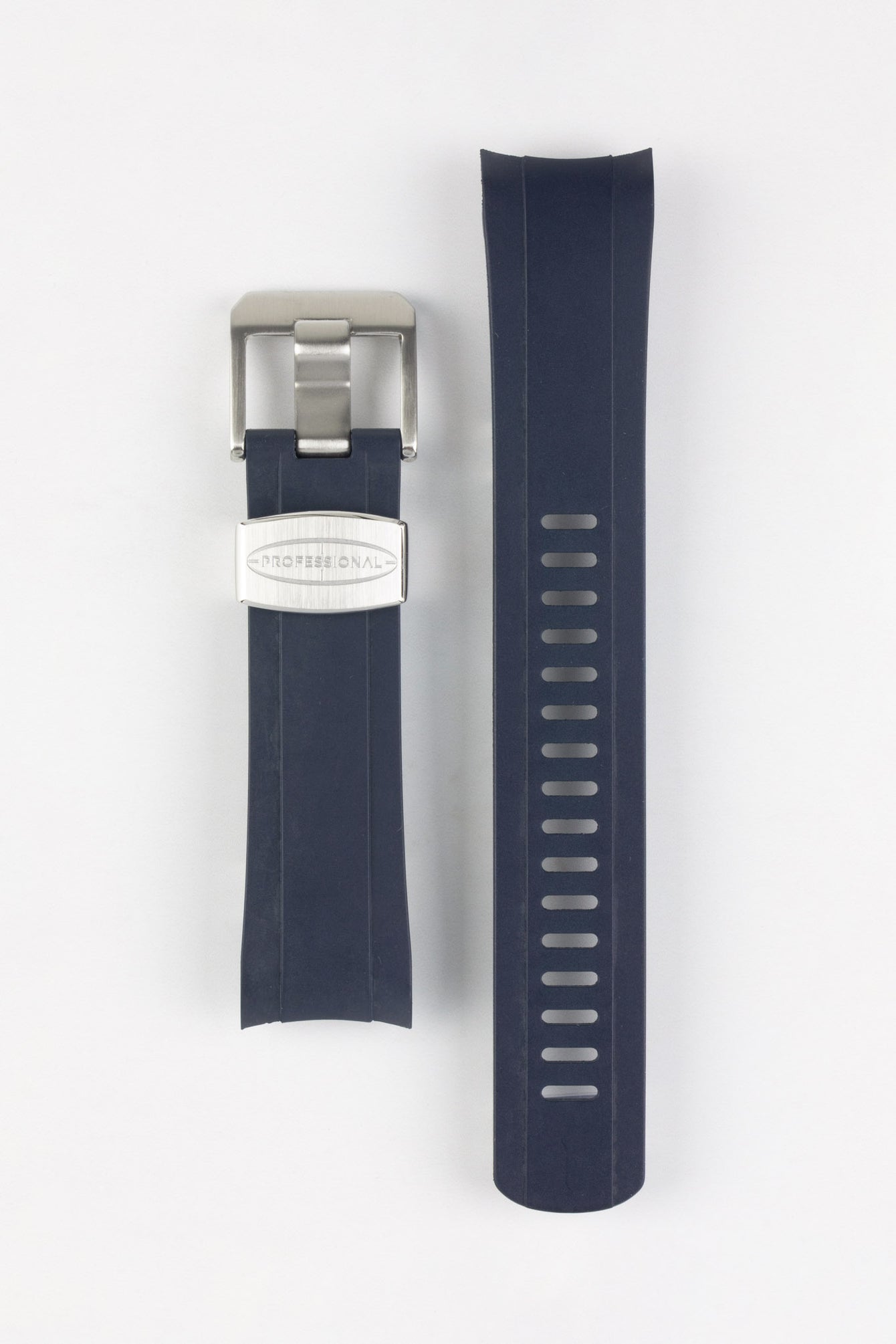 CRAFTER BLUE CB10 Rubber Watch Strap for Seiko SKX Series – NAVY BLUE with Rubber & Steel Keepers