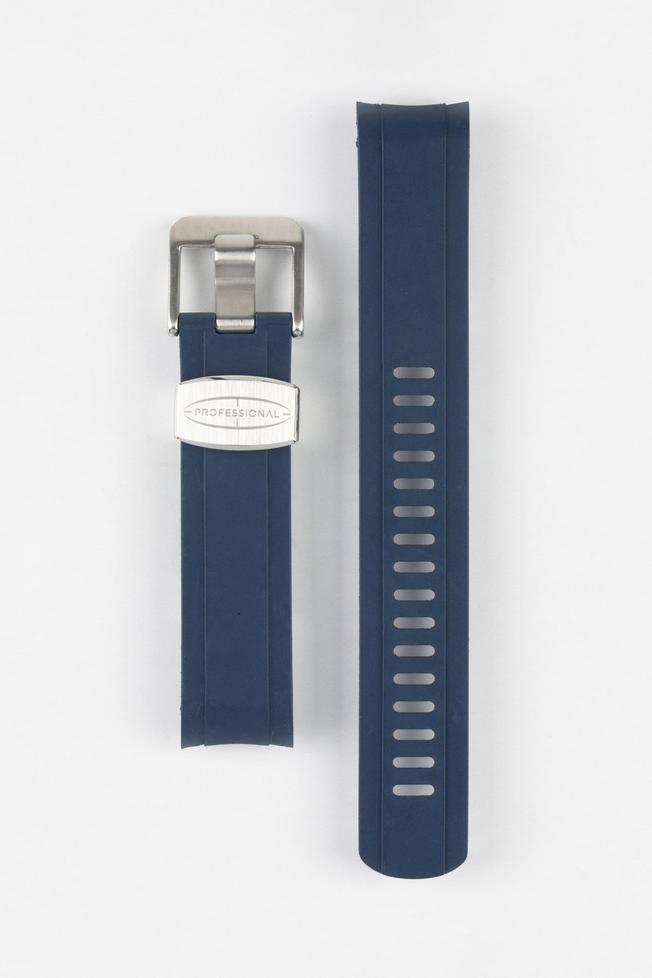 CRAFTER BLUE CB13 Rubber Watch Strap for Seiko Mini Turtle Series – NAVY with Rubber Keepers