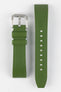 Upper Side of Army Green Rubber Watch Strap