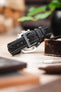 Di-Modell CHRONISSIMO Waterproof Leather Watch Strap in BLACK / WHITE