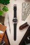 Di-Modell JUMBO Calf Leather Watch Strap in BLACK