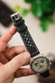 Di-Modell RALLYE Waterproof Sport Leather Watch Strap in BLACK / BEIGE