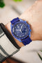 Di-Modell TRAVELLER PU Nylon Waterproof Watch Strap in BLUE