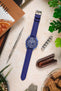 Di-Modell TRAVELLER PU Nylon Waterproof Watch Strap in BLUE