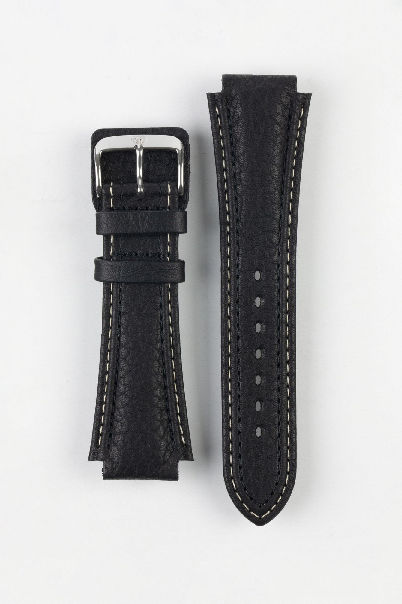 Di-Modell PILOT Waterproof Leather Watch Strap in BLACK