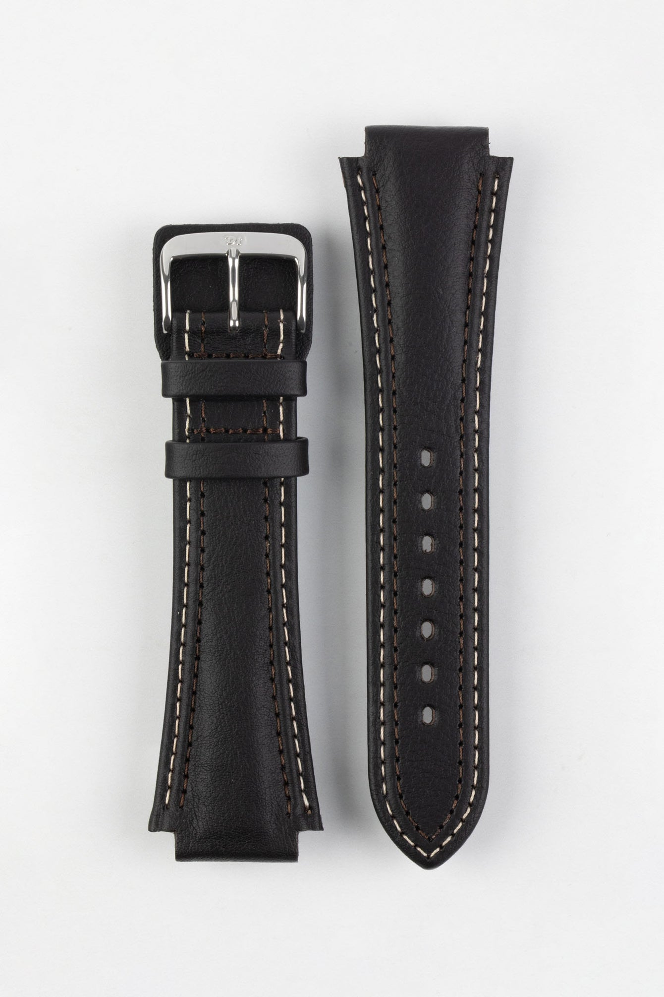 Di-Modell PILOT Waterproof Leather Watch Strap in BROWN