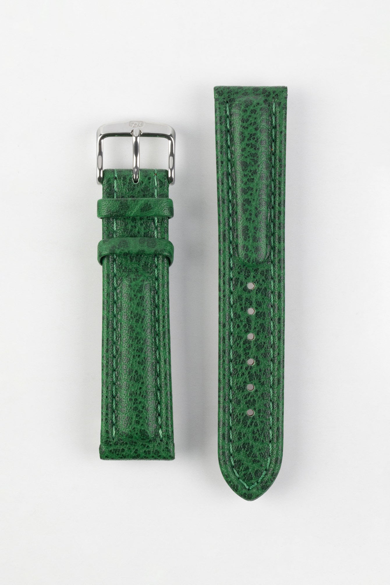 Di-Modell POLO SHERPA Waterproof Padded Leather Watch Strap in GREEN