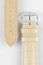 Hirsch DUKE Quick-Release Alligator Embossed Leather Watch Strap in BEIGE