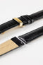 Hirsch DUKE Quick-Release Alligator Embossed Leather Watch Strap in BLACK