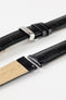 Hirsch DUKE Quick-Release Alligator Embossed Leather Watch Strap in BLACK