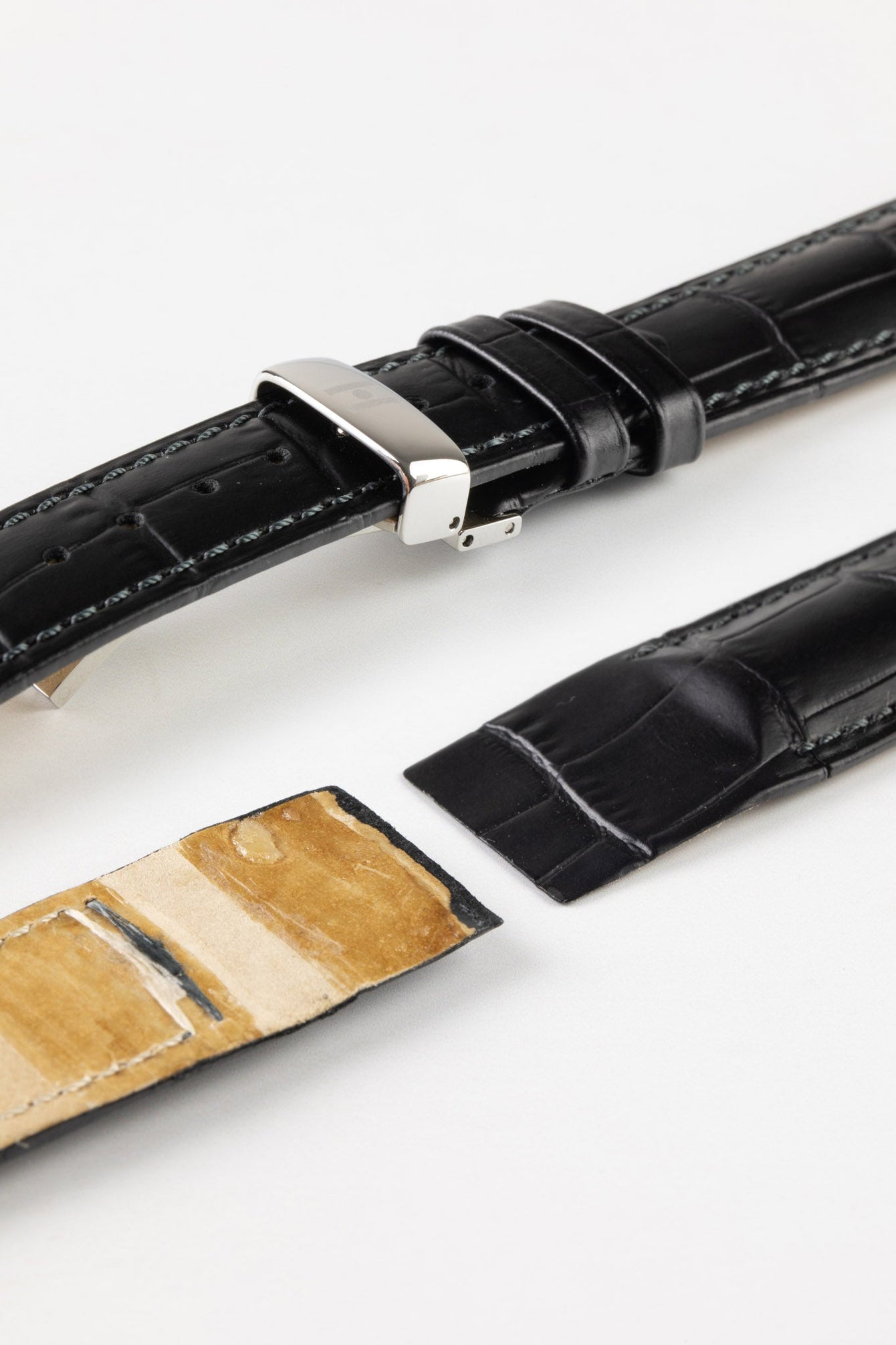 black open ended watch strap 