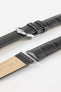 Hirsch DUKE Quick-Release Alligator Embossed Leather Watch Strap in GREY