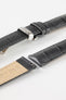 Hirsch DUKE Quick-Release Alligator Embossed Leather Watch Strap in GREY