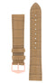 Hirsch EARL Genuine Alligator Watch Strap in BEIGE