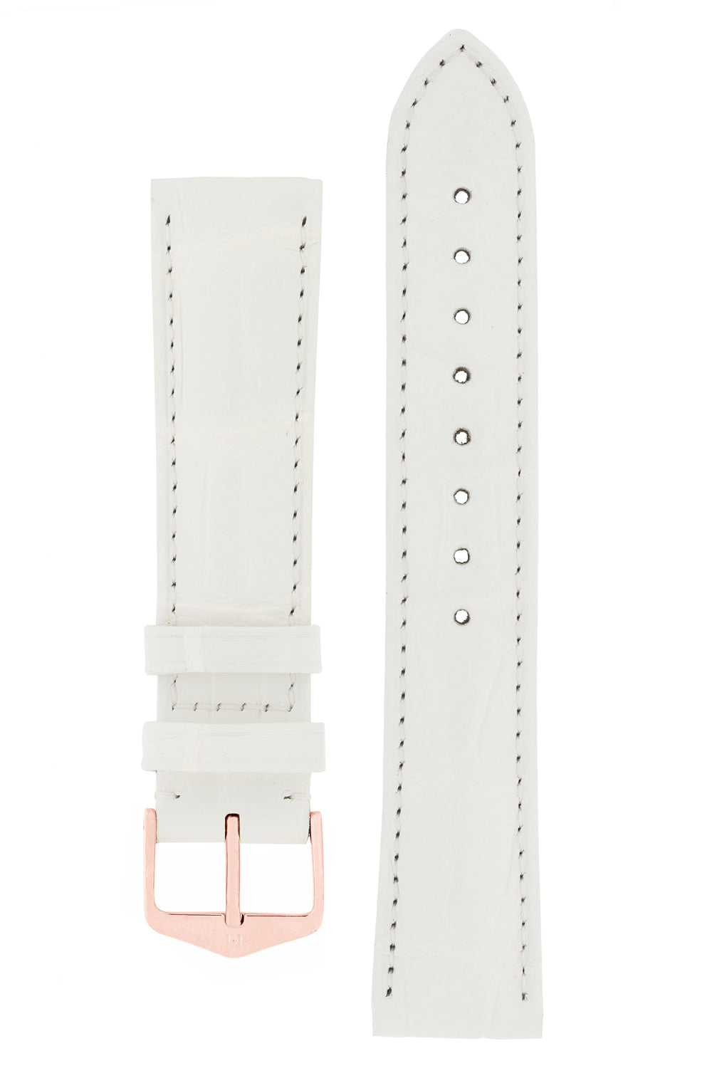 White leather watch strap