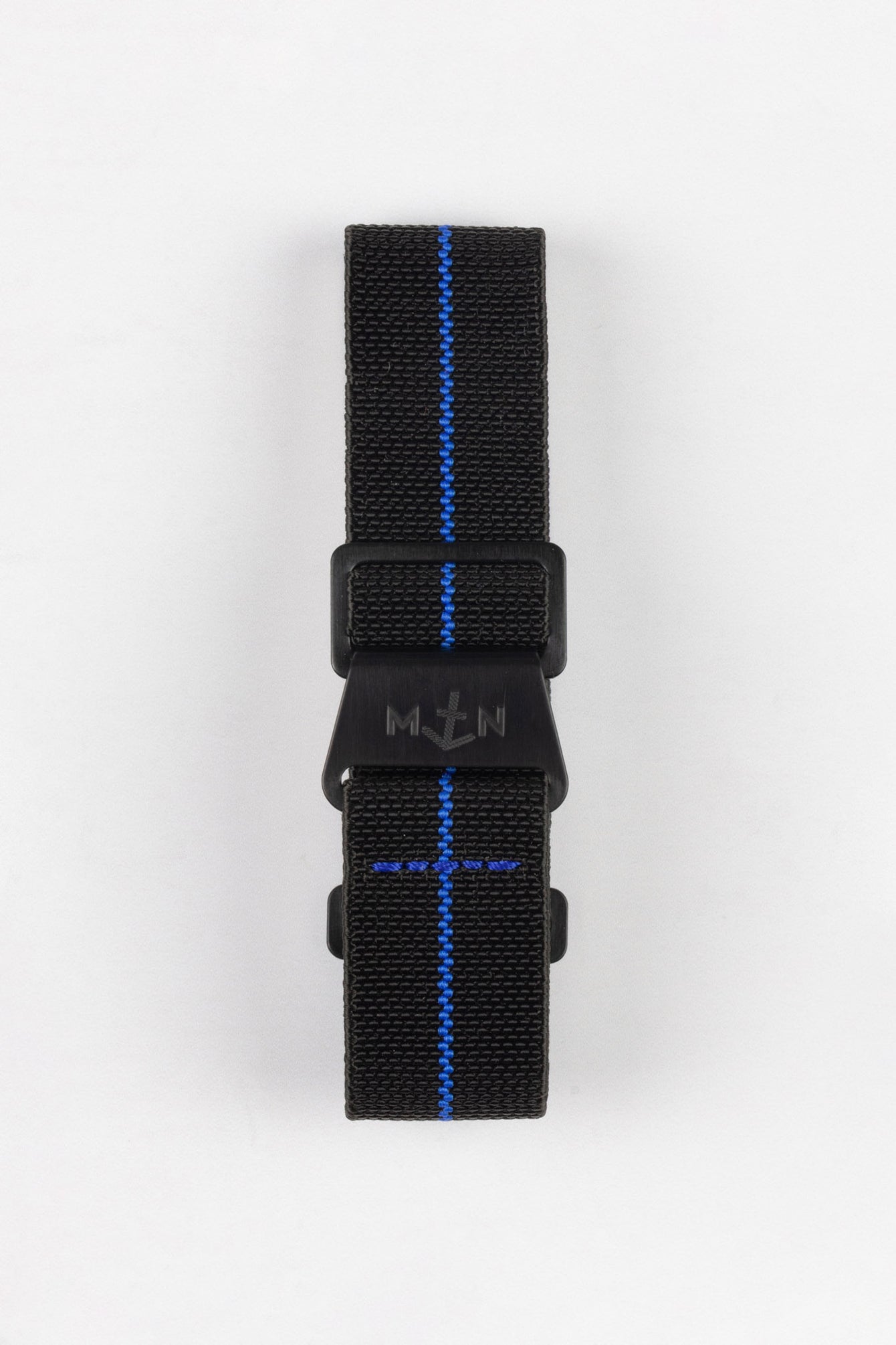 Erika's Originals BLACK OPS MN™ Strap with BLUE Centerline - BLACK Hardware