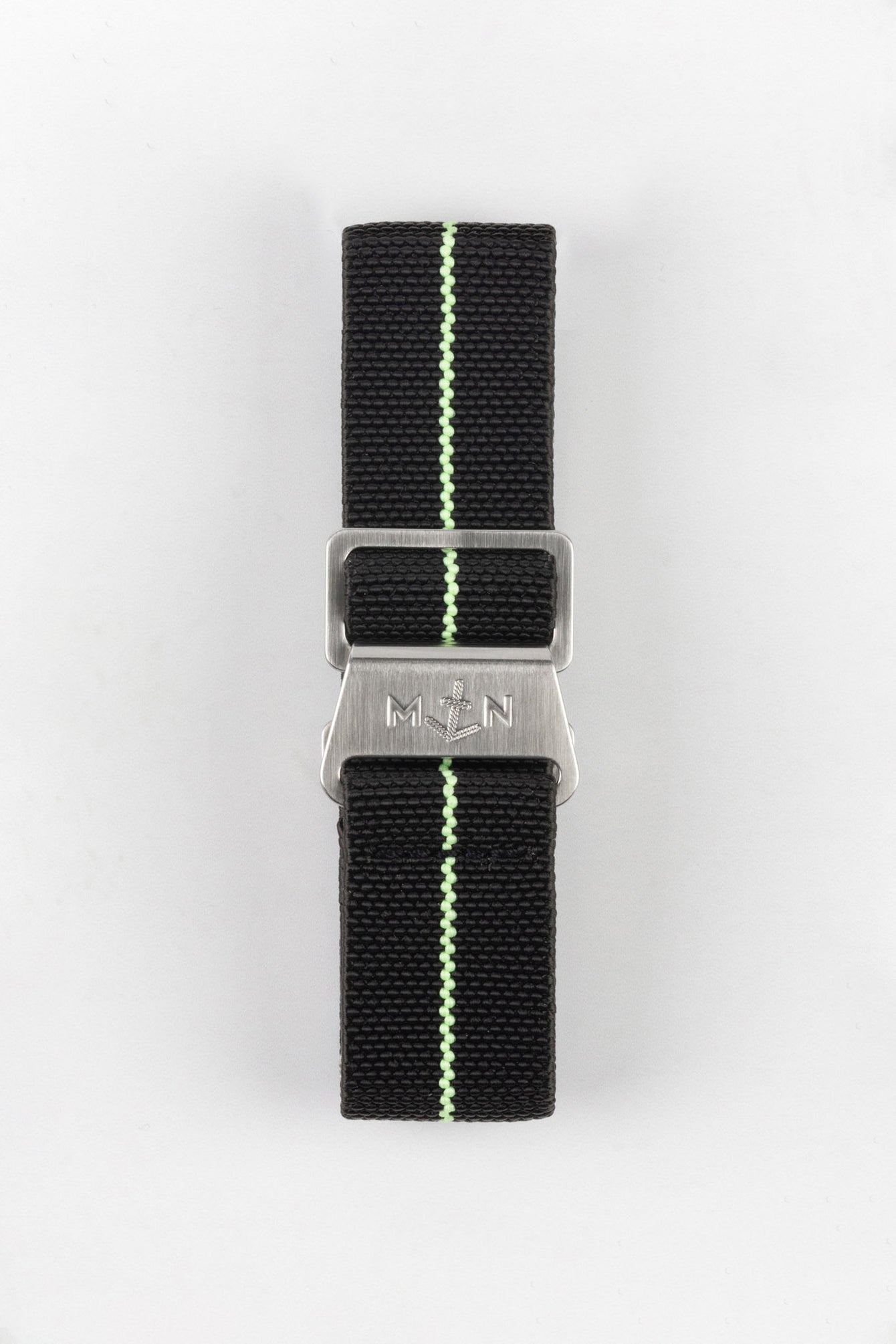 Erika's Originals BLACK OPS MN™ Strap with MINT GREEN Centerline - BRUSHED Hardware