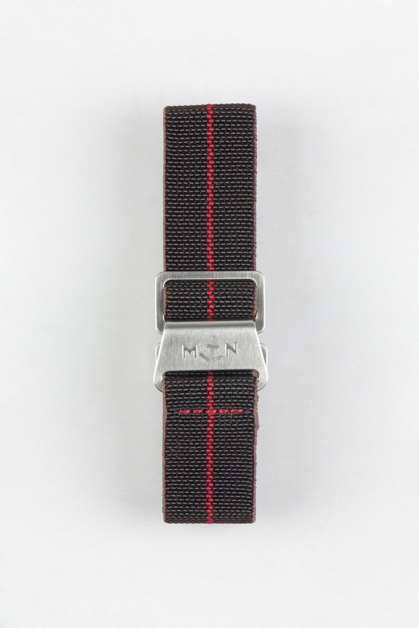 Erika's Originals HAVANA MN™ Strap with RED Centerline - BRUSHED Hardware