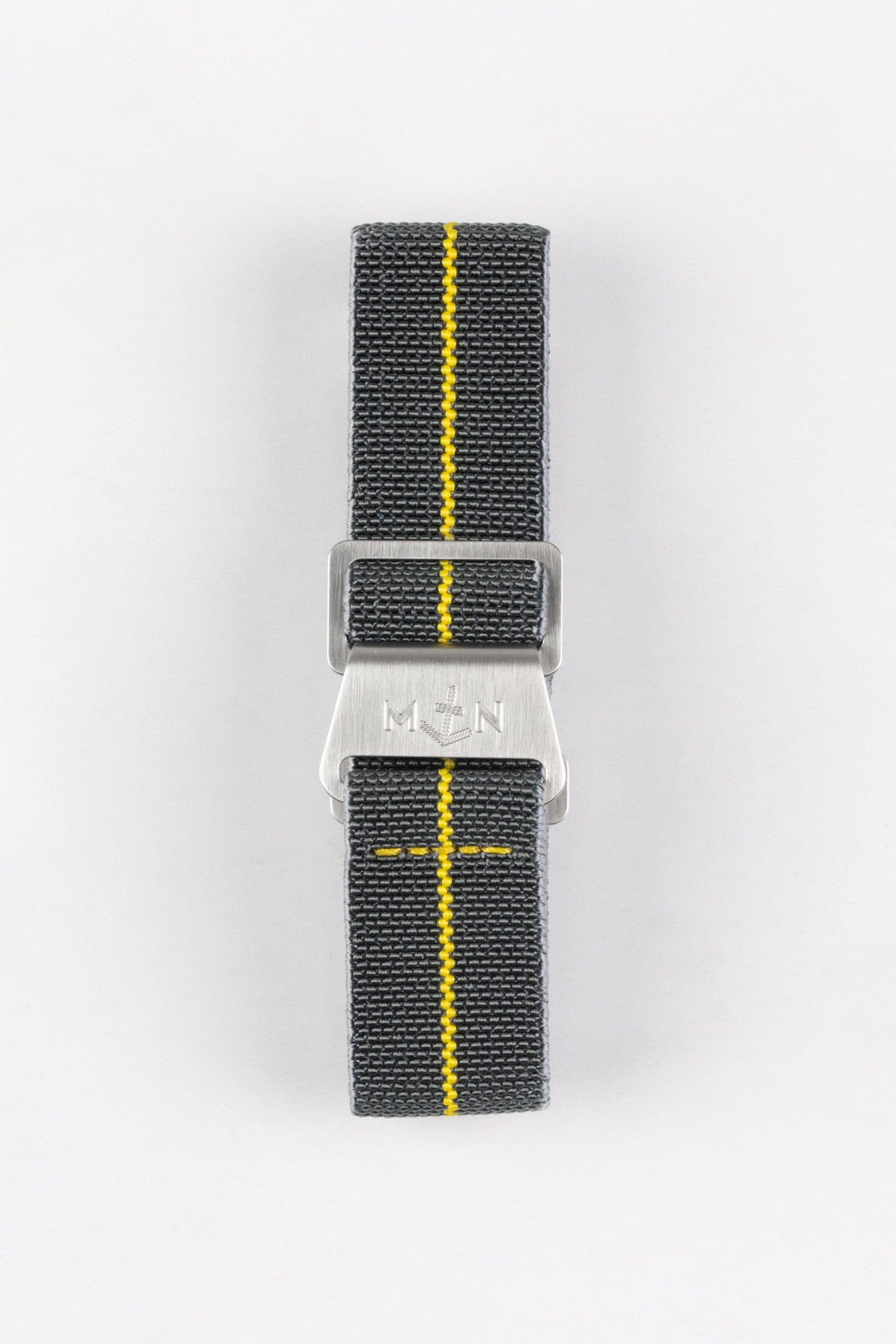 Erika's Originals MIRAGE MN™ Strap with YELLOW Centerline - BRUSHED Hardware