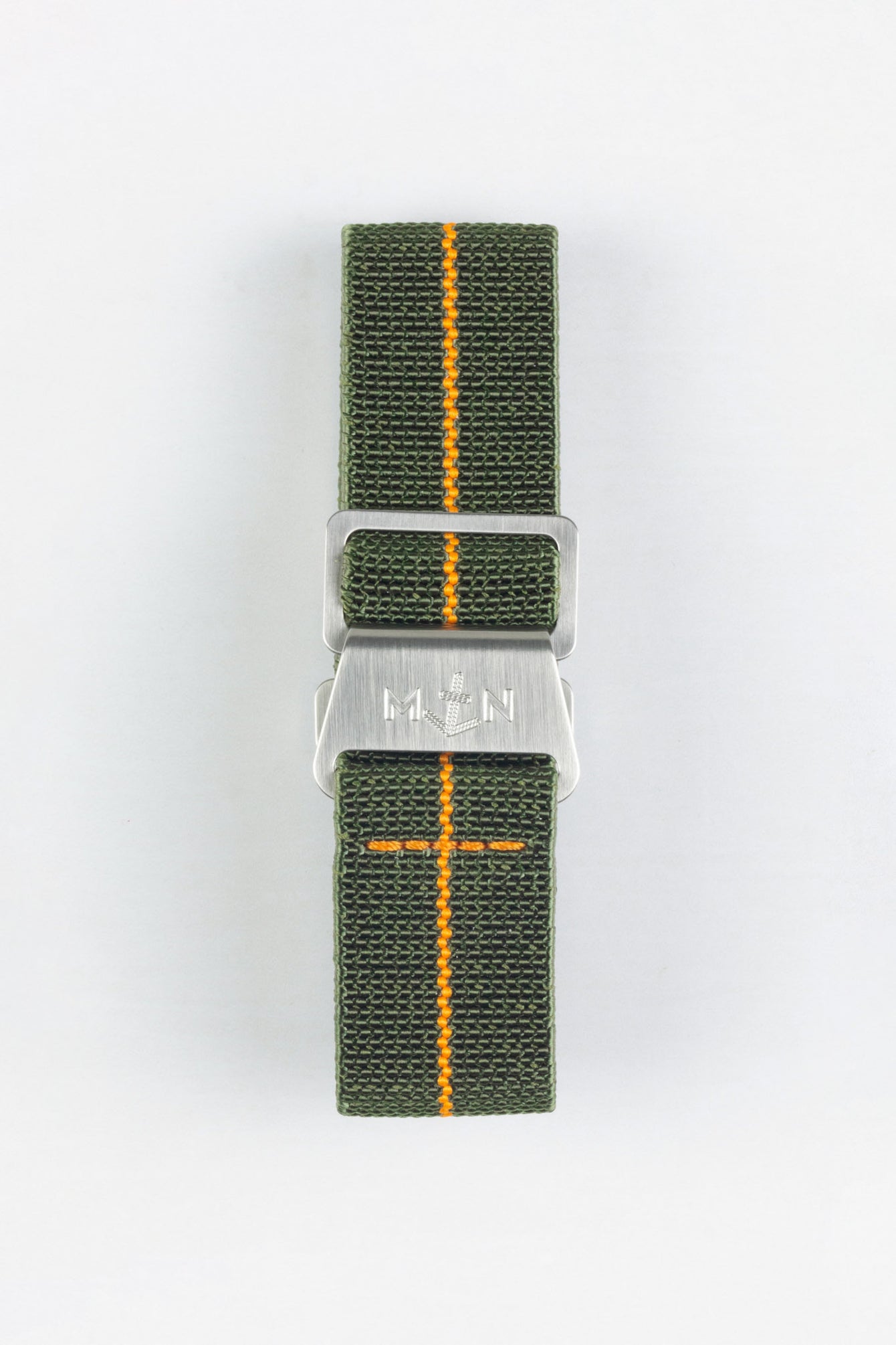 Erika's Originals ORIGINAL MN™ Strap with ORANGE Centerline - BRUSHED Hardware