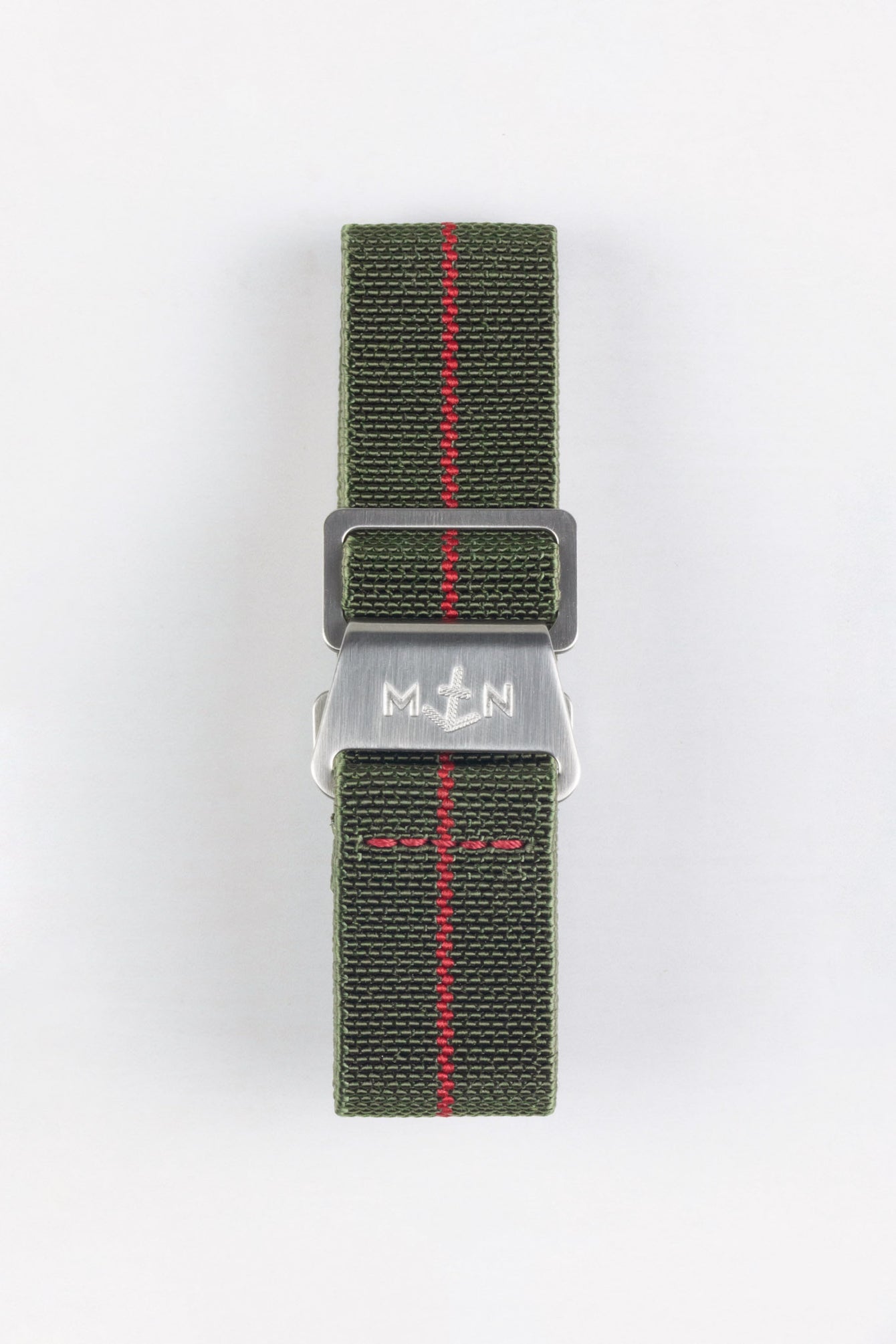 Erika's Originals ORIGINAL MN™ Strap with RED Centerline - BRUSHED Hardware