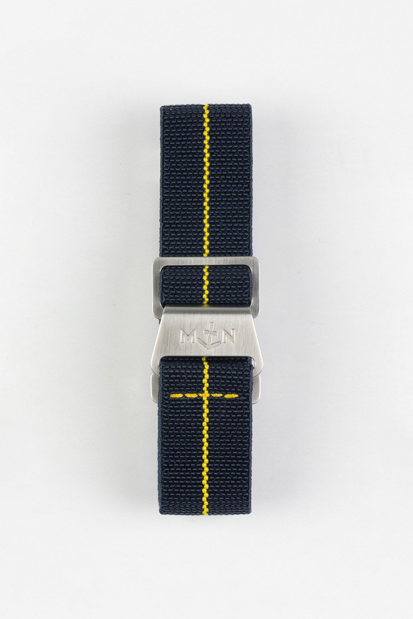 Erika's Originals TRIDENT MN™ Strap with YELLOW Centerline - BRUSHED Hardware