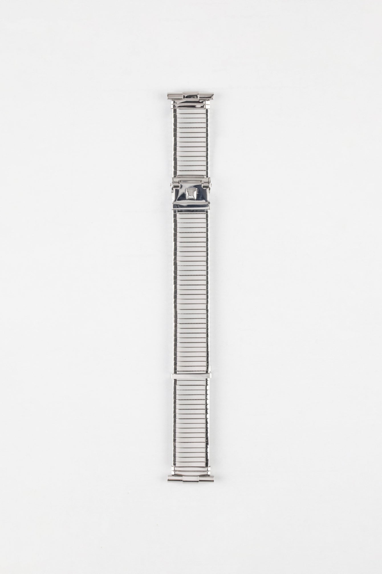 Forstner KOMFIT MILITARY Stainless Steel Horizontal Slat Watch Band - POLISHED Finish