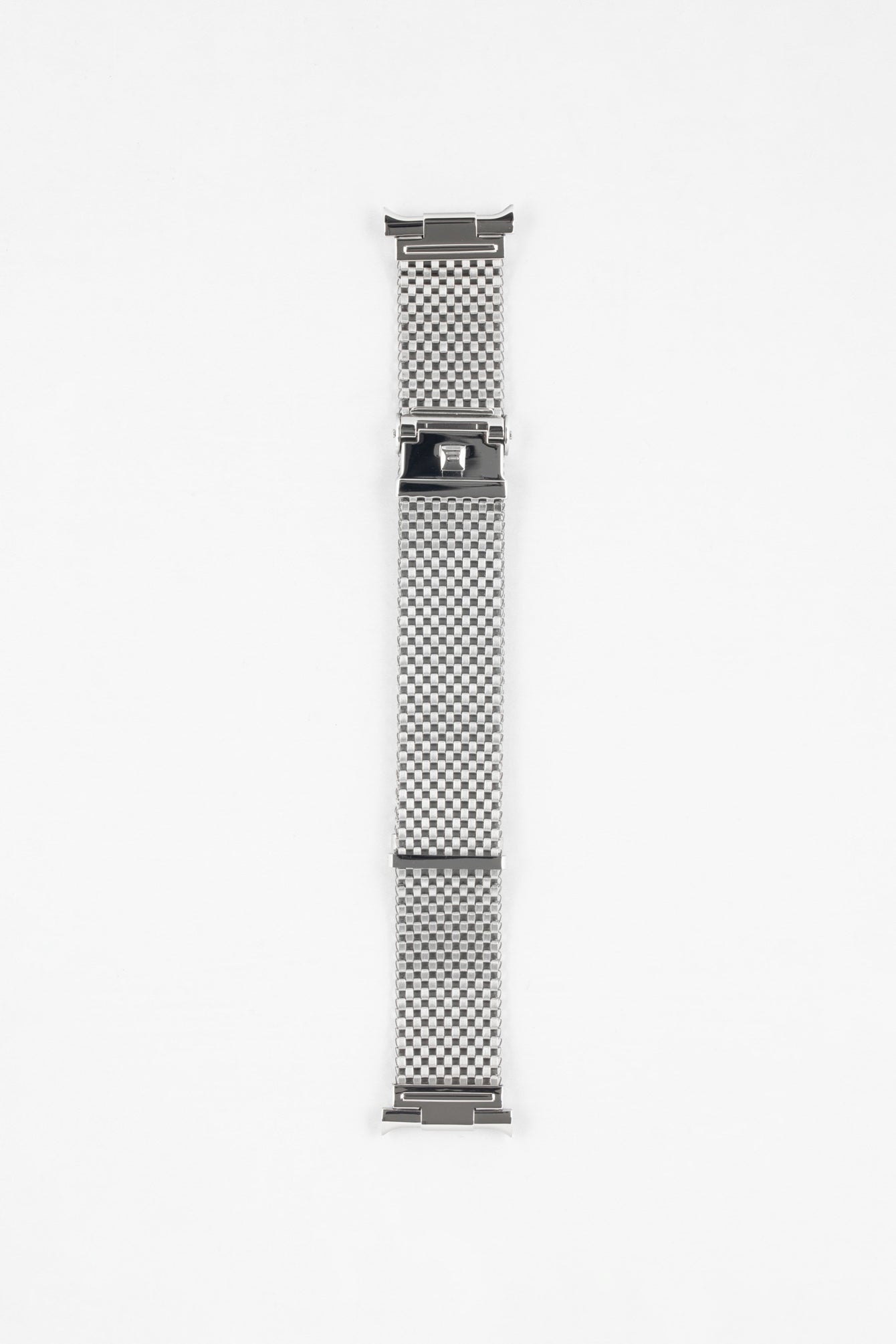 Forstner KOMFIT 'JB' Stainless Steel Square Mesh Watch Bracelet with Horned Ends - Wide Version