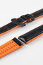 black and orange watch strap (black buckle)