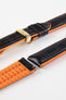 black and orange watch strap