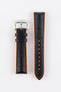 Hirsch ANDY Alligator Embossed Performance Watch Strap in BLACK /ORANGE