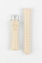 Hirsch ARISTOCRAT Croco-Embossed Leather Watch Strap in BEIGE