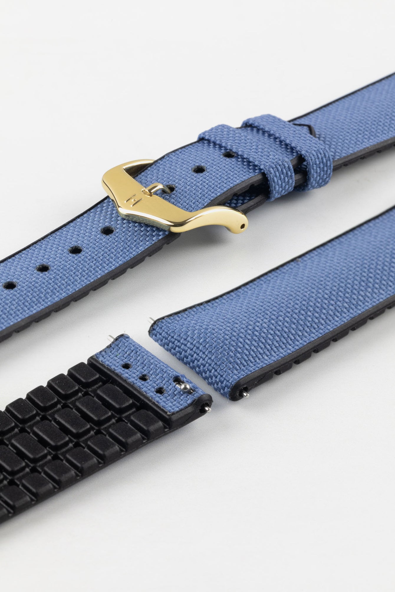 Hirsch ARNE Animal-Free Sailcloth Effect Performance Watch Strap - BLUE