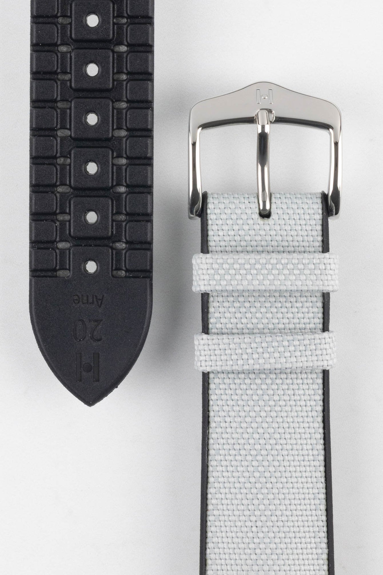 Hirsch ARNE Animal-Free Sailcloth Effect Performance Watch Strap - GREY