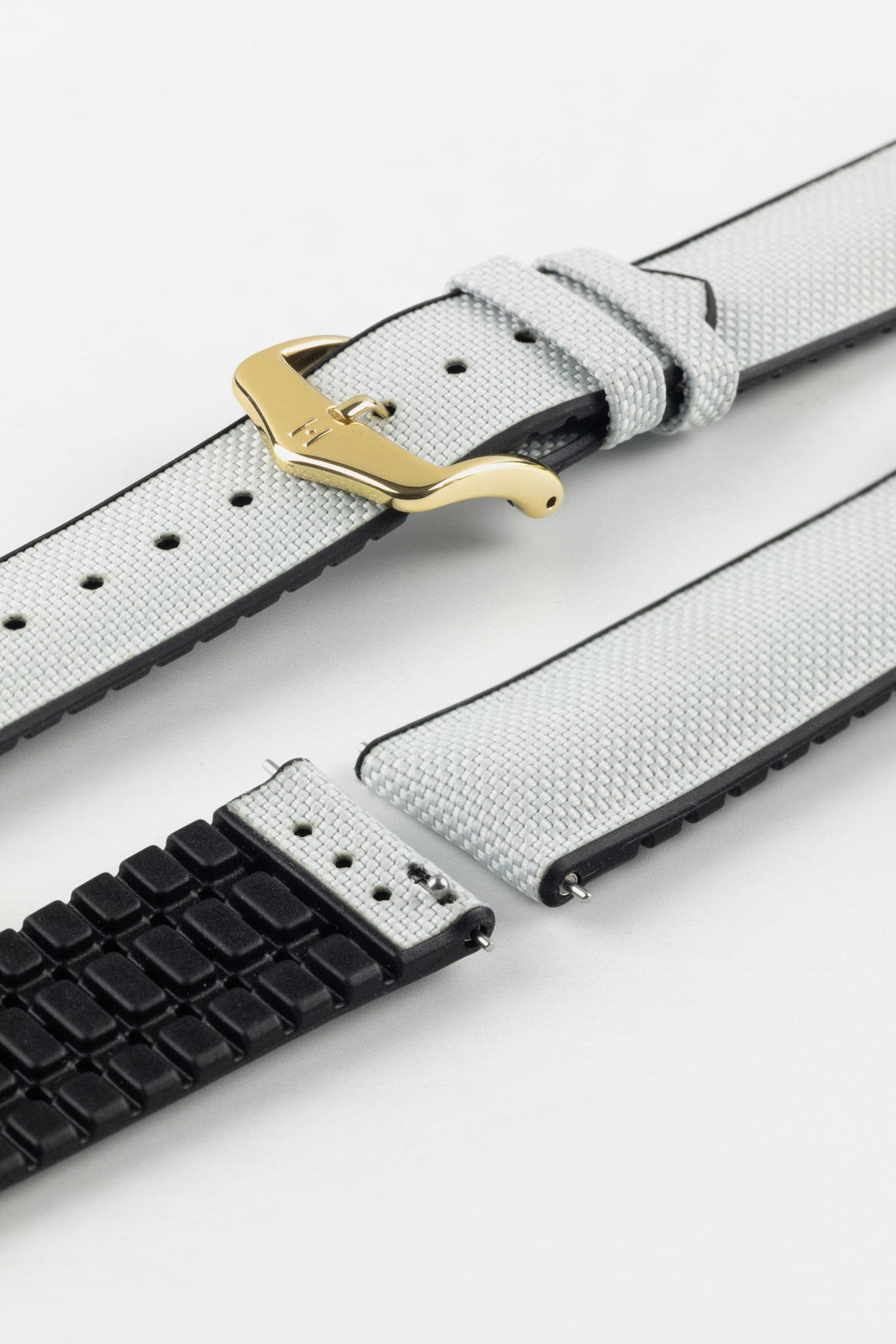 Hirsch ARNE Animal-Free Sailcloth Effect Performance Watch Strap - GREY