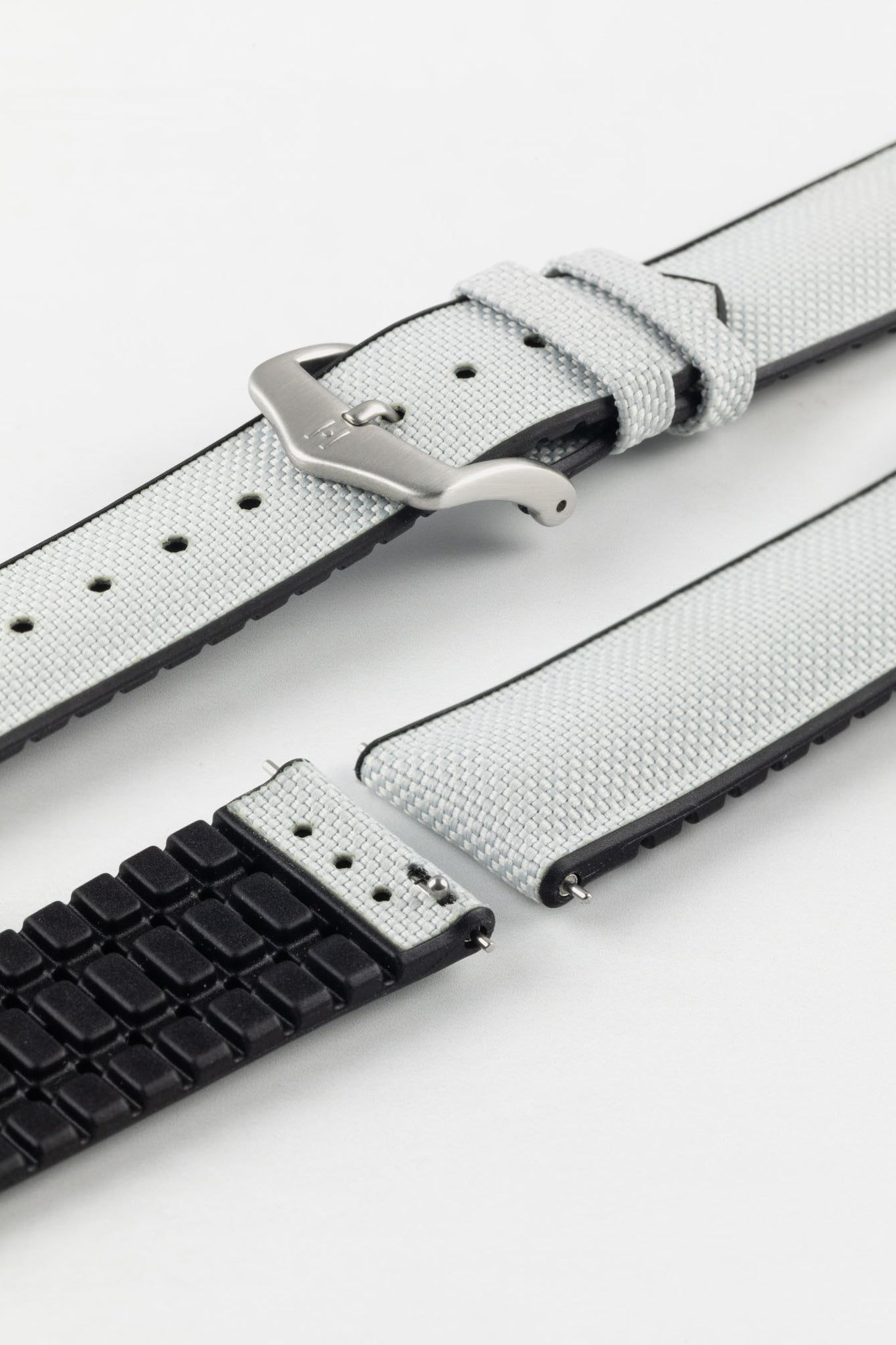 Hirsch ARNE Animal-Free Sailcloth Effect Performance Watch Strap - GREY